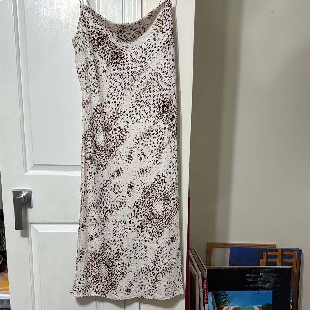Leopard Print Slip Dress